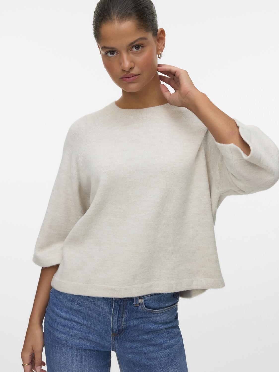 VMLEFILE Pullover - Pumice Stone - VERO MODA & VILA Bergvik